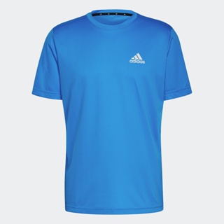adidas เทรนนิง เสื้อยืด AEROREADY Designed To Move Sport ผู้ชาย สีน้ำเงิน HF7158