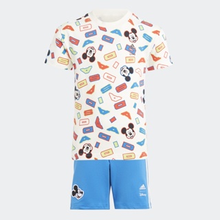 adidas ไลฟ์สไตล์ ชุดเสื้อยืดและกางเกงขาสั้น adidas x Disney Mickey Mouse เด็ก สีขาว IB4842