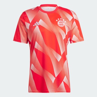 adidas ฟุตบอล เสื้อวอร์มก่อนแข่ง FC Bayern ผู้ชาย สีแดง IB1560