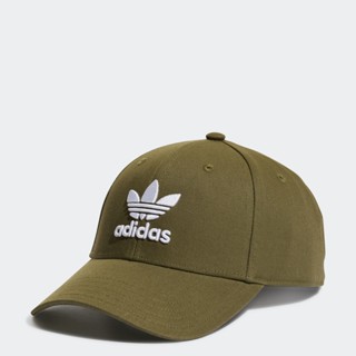 adidas ไลฟ์สไตล์ หมวกเบสบอล Trefoil Unisex สีเขียว HL9324