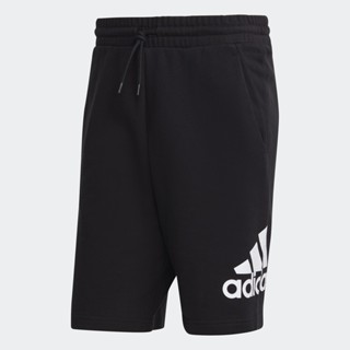 adidas ไลฟ์สไตล์ กางเกงขาสั้นผ้าเฟรนช์เทอร์รีย์ Essentials Big Logo ผู้ชาย สีดำ IC9401