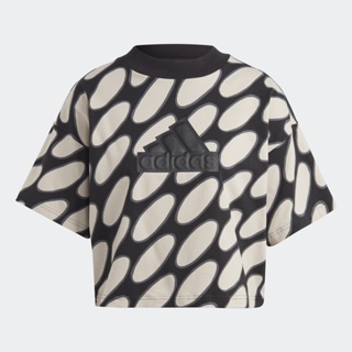 adidas ไลฟ์สไตล์ เสื้อยืด Marimekko Future Icons 3-Stripes ผู้หญิง สีน้ำตาล HR8173