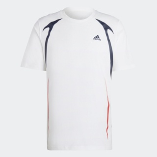 adidas ไลฟ์สไตล์ เสื้อยืดคัลเลอร์บล็อก ผู้ชาย สีขาว IC3705