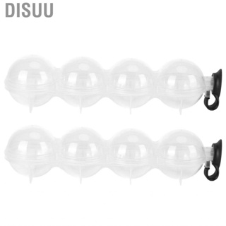 Disuu 2PCS Ice Ball Mold 4 Hole PP Round Maker With Silicone Lid Household F