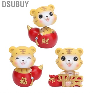Dsubuy Tiger Decoration Premium Resin Cute Exquisite Bright Colors Durable Toy