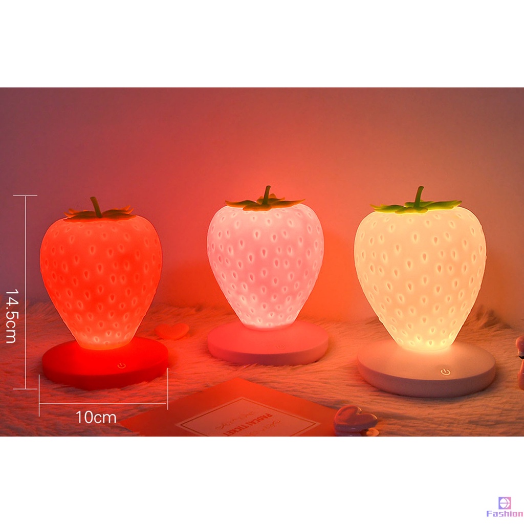 โคมไฟตั้งโต๊ะ-led-รูปสตรอเบอร์รี่-สําหรับเด็ก