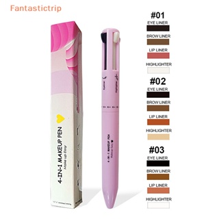 Fantastictrip 4 In 1 ดินสอเขียนคิ้ว ลิปไลเนอร์ ปากกาสูง กันน้ํา เลเซอร์ สีง่าย กันเหงื่อ อายไลเนอร์ ปากกาแต่งหน้า เครื่องสําอาง ความงาม แฟชั่น
