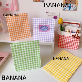 Banana1 ถุงบรรจุภัณฑ์ ลายสก๊อตน่ารัก สําหรับใส่ขนม คุกกี้ ห่อของขวัญ