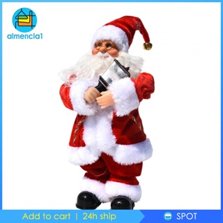 [Almencla1] ฟิกเกอร์ตุ๊กตาซานตาคลอสไฟฟ้า ของขวัญ ของเล่นสําหรับเด็ก