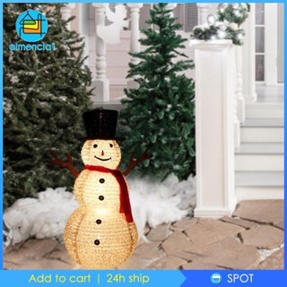 [Almencla1] โคมไฟ รูปปั้นสโนว์แมน คริสต์มาส สําหรับตกแต่งบ้าน