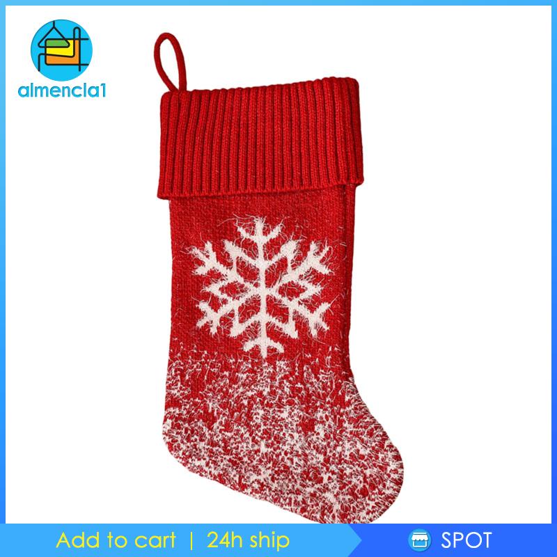 almencla1-ถุงน่องแขวนตกแต่งต้นคริสต์มาส-สีแดง