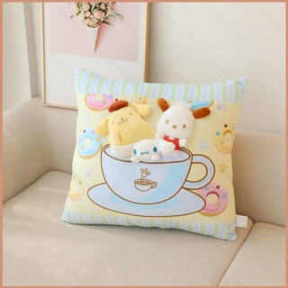 SANRIO หมอนตุ๊กตานุ่ม รูปการ์ตูน Cinnamoroll Pachacco 3D 23 ชิ้น สําหรับตกแต่งบ้าน โซฟา