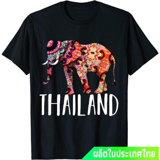 【แขนสั้นยอดนิยม】 เสื้อยืดคอกลมเสื้อยืดผู้ชาย ช้างไทย มีคุณธรรมสูง เป็นมงคล Thailand Elephant Souvenir Shirt  พร้อมส่ง