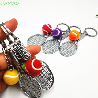 Damao พวงกุญแจไม้เทนนิส จี้ไม้เทนนิส ของที่ระลึกน่ารัก พวงกุญแจรถ พวงกุญแจโลหะ ขนาดเล็ก