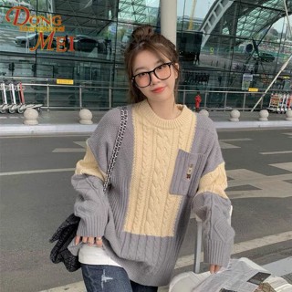 เสื้อกันหนาว ทรงหลวม ปักลาย สไตล์เกาหลี แฟชั่นฤดูใบไม้ร่วง สําหรับผู้หญิง และนักเรียน 2023