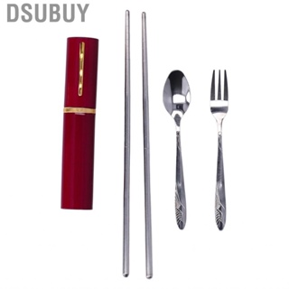 Dsubuy 3Pcs    Stainless Steel Portable Pen Holder Outdoor