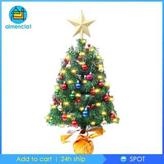 [Almencla1] พร็อพต้นคริสต์มาส ขนาดเล็ก 45 ซม. พร้อมขาตั้ง สําหรับตกแต่งโต๊ะ