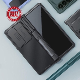 เคสบานพับ พร้อมช่องใส่ปากกา สําหรับ Samsung Galaxy Z Fold 4 W3T7