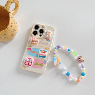 สายคล้องโทรศัพท์มือถือ ลายไอศกรีม 3D หลากสีสัน สําหรับ iphone 14 13 12 11 Pro Max