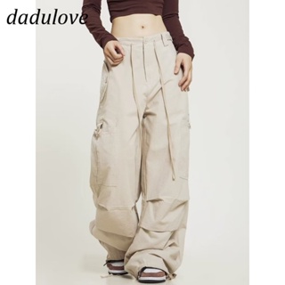 DaDulove💕 New American Ins High Street Multi-pocket Casual Pants Niche High Waist Loose Wide-leg Pants Trousers