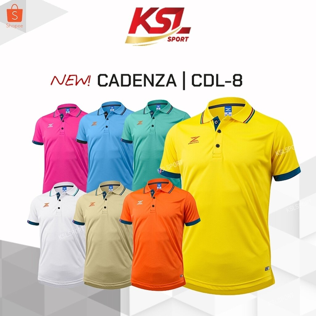 ภาพหน้าปกสินค้าใหม่  เสื้อโปโลผู้ชาย CADENZA (คาเดนซ่า) รุ่น CDL-8 MEN ผ้า Micro polyester 100% ใส่บาย สีเหลือง/ฟ้า/ชมพู/ส้ม/ขาว/เข... จากร้าน ksl_sport บน Shopee