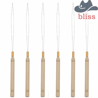 Bliss ห่วงโลหะ ด้ามจับไม้ สําหรับถักโครเชต์ 5 ชิ้น ต่อชุด