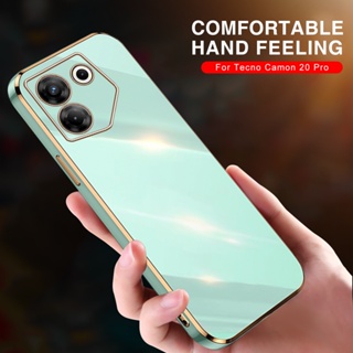 เคสโทรศัพท์มือถือแบบนิ่ม กันกระแทก ทรงสี่เหลี่ยม สําหรับ Tecno Camon 20 Pro 4G Camon20Pro 5G Camon20 4G