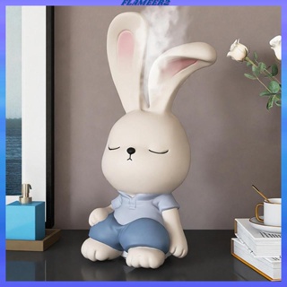[Flameer2] เครื่องทําความชื้นน้ํามันหอมระเหย รูปปั้นกระต่าย สําหรับห้องนั่งเล่น ข้างเตียง บ้าน
