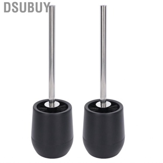 Dsubuy 2Pcs Toilet Brush And Holder Lockable Threads Compact Cleaner Set