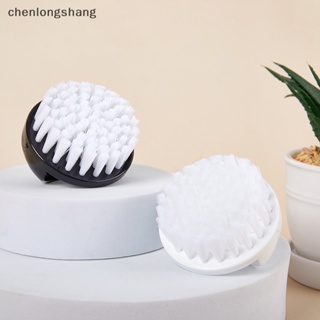 Chenlongshang แปรงขัดเล็บ พลาสติกนิ่ม ทรงกลม กําจัดฝุ่น สีดํา สีขาว สําหรับขัดเล็บ ร้านเสริมสวย EN