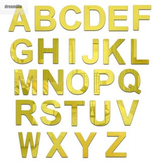 สติกเกอร์ตัวอักษรภาษาอังกฤษ 26 ตัว สําหรับติดตกแต่งผนังบ้าน ปาร์ตี้