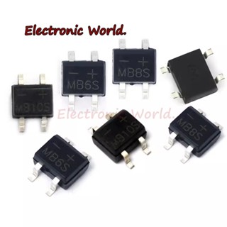 วงจรเรียงกระแสไดโอด MB6S MB8S MB10S MB6F MB8F MB10F SOP-4 SMD 50 ชิ้น