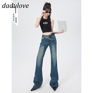 DaDulove💕 New American Ins High Street Retro Thin Section Micro Flared Jeans Niche High Waist Wide Leg Pants Trousers