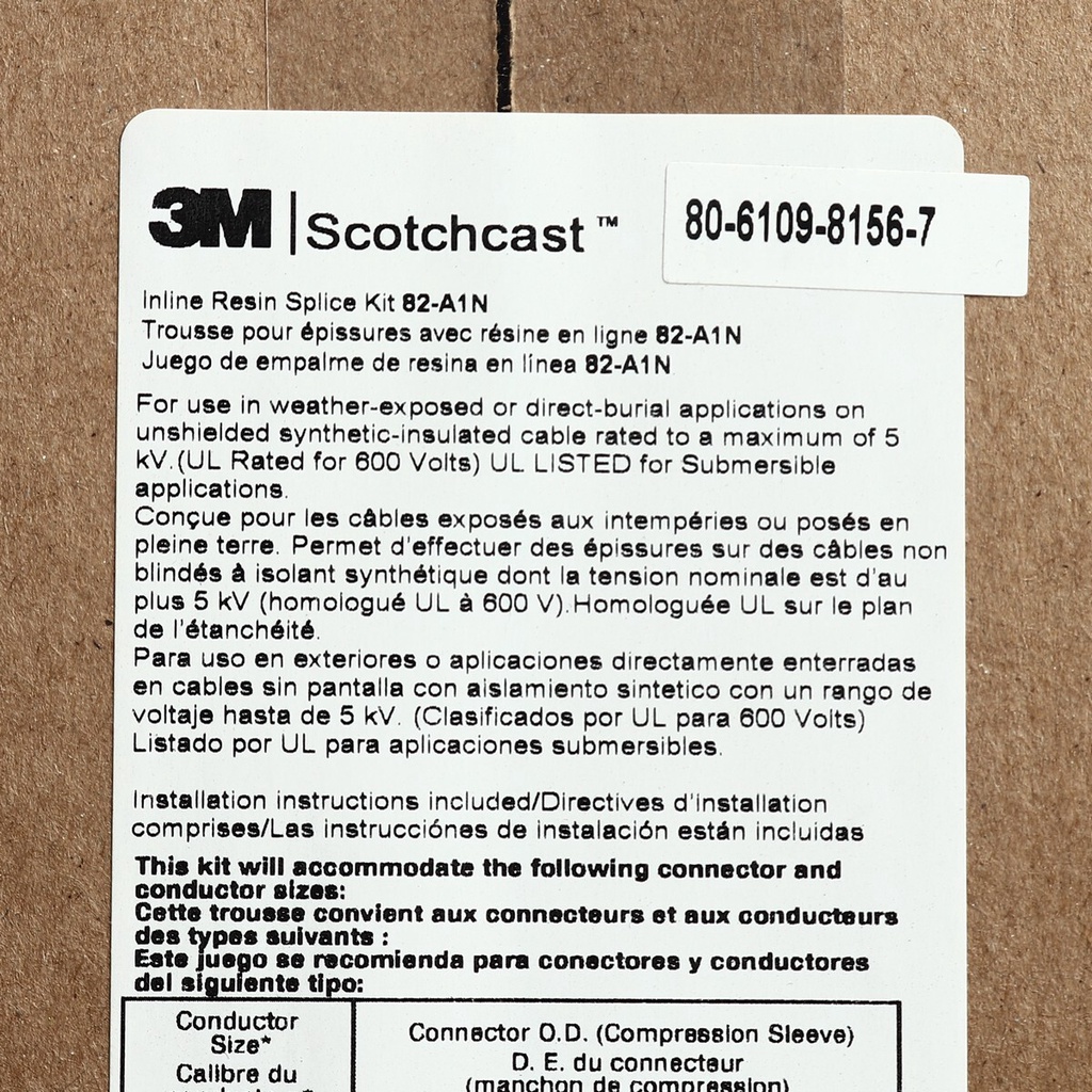 3m-scotchcast-ชุดต่อสายเคเบิ้ลชนิดเรซิ่น-รุ่น-82-a1-เหมาะกับสายไฟฟ้าไม่เกิน-1-kv-สามารถฝังดิน-กันน้ำเข้าได้ดี-3-เอ็ม