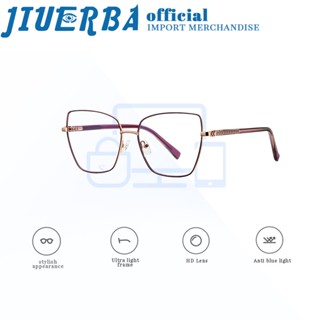 JIUERBA แว่นตา ป้องกันรังสียูวี ป้องกันแสงสีฟ้า แฟชั่นสําหรับผู้ชาย และผู้หญิง