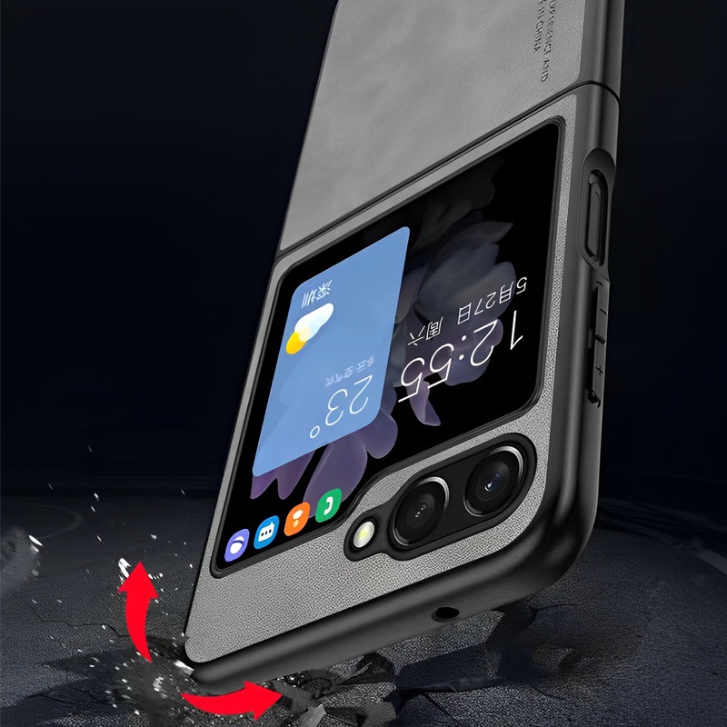 ฟิล์ม-casing-for-samsung-galaxy-z-flip-5-4-3-w20-fold-2-flip5-flip4-flip3-fold5-fold4-fold3-light-luxury-sheepskin-bark-non-slip-skin-friendly-shockproof-lens-protection-phone-case-1ybp-01