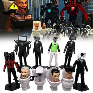 โมเดลตุ๊กตาฟิกเกอร์ Skibidi Toilet Action Figure Speakerman TV Man Monitor Man ของเล่นสําหรับเด็ก เก็บสะสม ของขวัญ 9 ชิ้น 23 ชิ้น