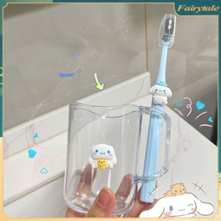 ❀ ชุดถ้วยล้าง Sanrio สไตล์ Ins ถ้วยฟันมูลค่าสูงพร้อมแปรงสีฟันการ์ตูน Cinnamoroll Hello Kitty ถ้วยแปรงสีฟัน My Melody อุปกรณ์ห้องน้ำ