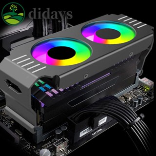 หน่วยความจําฮีทซิงค์ D50 RAM ARGB พร้อมพัดลมระบายความร้อน PWM คู่ สําหรับ DDR4 DDR5 [Didays.th]