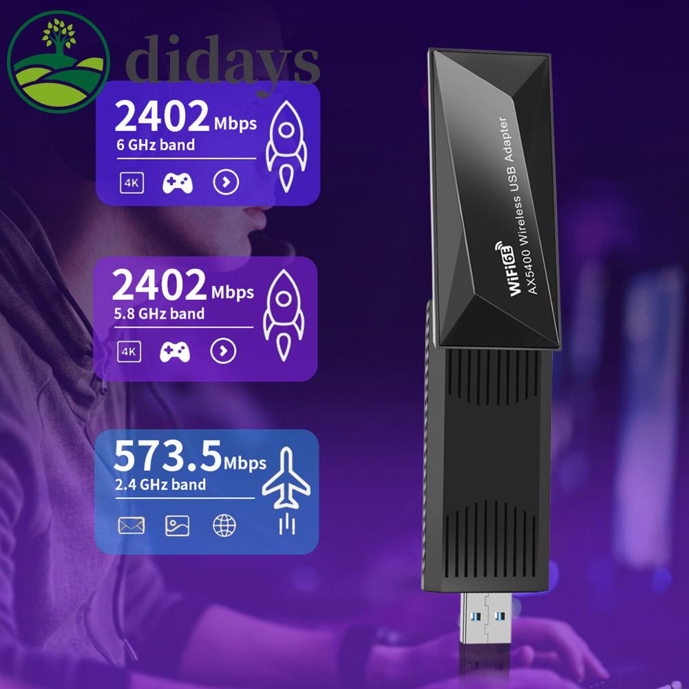 อะแดปเตอร์-wifi-6e-usb-wifi-usb-3-0-tri-band-2-4g-5g-6g-usb-wifi-dongle-driver-free-didays-th