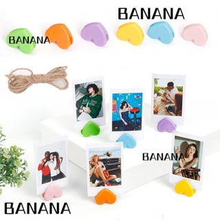 Banana1 คลิปหนีบรูปภาพ เครื่องเขียน รูปหัวใจน่ารัก DIY สําหรับตกแต่งบ้าน งานแต่งงาน ปาร์ตี้ 6 ชิ้น