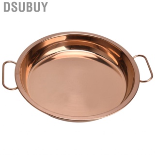 Dsubuy 304 Stainless Steel Dinner Plates Safe Healthy Exquisite Reusable Round