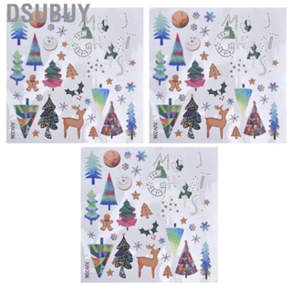 Dsubuy 3PCS Christmas Wall  Static Window Glass Decoration For