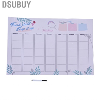 Dsubuy Whiteboard  40x60cm Self Adhesive Reusable Weekly Grid Pattern Dry