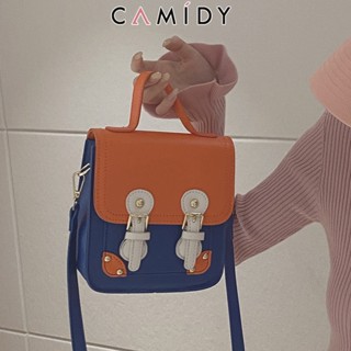 Camidy กระเป๋า Niche Cambridge แฟชั่นสีตัดกันมือถือกระเป๋าสี่เหลี่ยมเล็กใหม่ทุกการแข่งขันระดับไฮเอนด์กระเป๋าสะพายไหล่เดียว