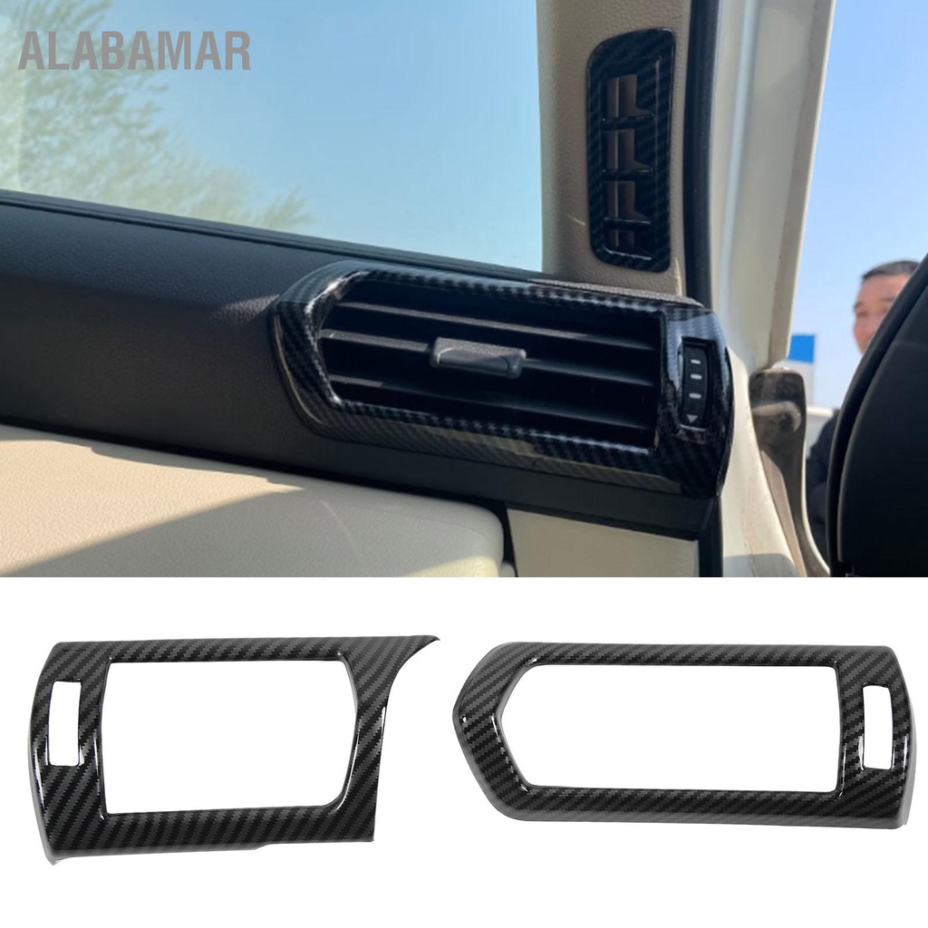 alabamar-2pcs-air-conditioner-vent-outlet-trim-cover-คาร์บอนไฟเบอร์ตกแต่งภายในอุปกรณ์เสริมสำหรับ-land-cruiser-lc300-2023