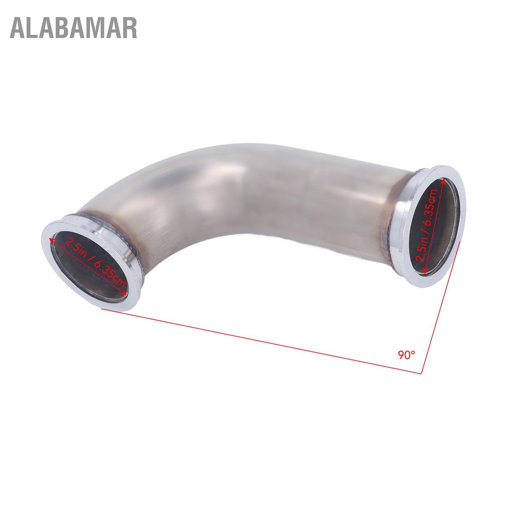 alabamar-2-5in-turbo-exhaust-v-bend-flange-สแตนเลส-charger-90-องศา-clamp-บนท่อข้อศอกสำหรับแก๊สดีเซล-turbocharged-รถ