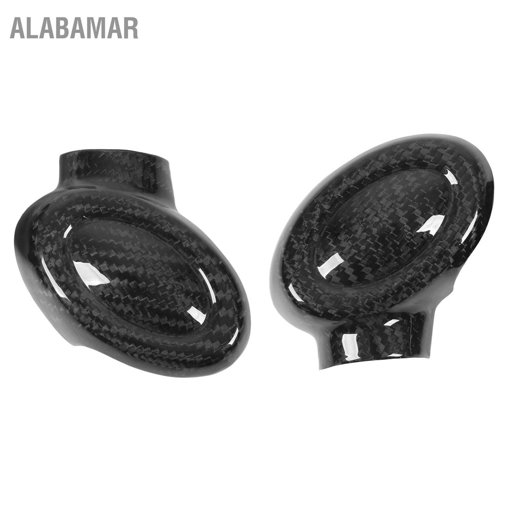alabamar-2pcs-คาร์บอนไฟเบอร์เกียร์-shift-knob-trim-shifter-lever-cover-สำหรับ-f54-f55-f56-f57-f60