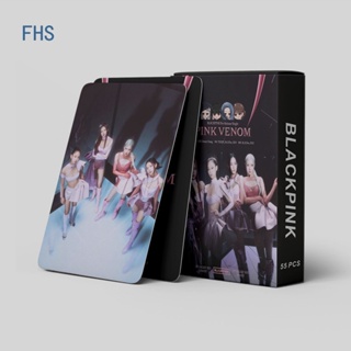 Fhs โปสการ์ดอัลบั้ม BLACKPINK Lomo Card Kpop สีชมพู Venom Shut Down BORN PINK Series 55 ชิ้น