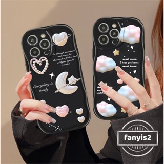 เคสโทรศัพท์มือถือ ขอบหยัก ลายดวงจันทร์ 3D ประดับเพชร สีชมพู สําหรับ Samsung A05 A05s A14 A04E A34 A04 A13 A54 A04s A24 A23 A03 A52 A52s A03s A02s A12 A22 A51 A32 A50 A30s A50s